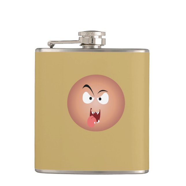 Crazy Ansikte Vinyl Wrapped Flask Fickplunta (Framsidan)