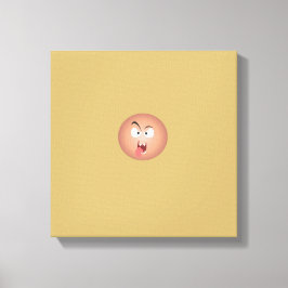 Crazy Ansikte Wrapped Canvas