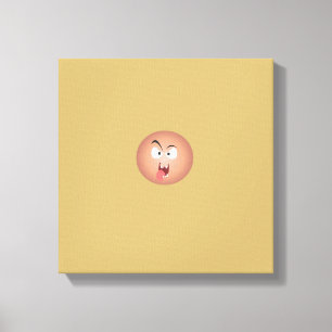 Crazy Ansikte Wrapped Canvas