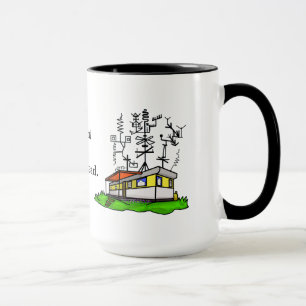 Crazy Antenna Mobile Home Ham Radio Mugg #3