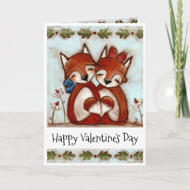 Crazy as som ett Fox-kort - Valentines day Helgkort (Framsida)