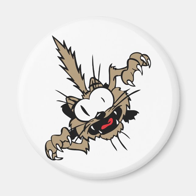 Crazy Attack Cat Magnet (Framsidan)