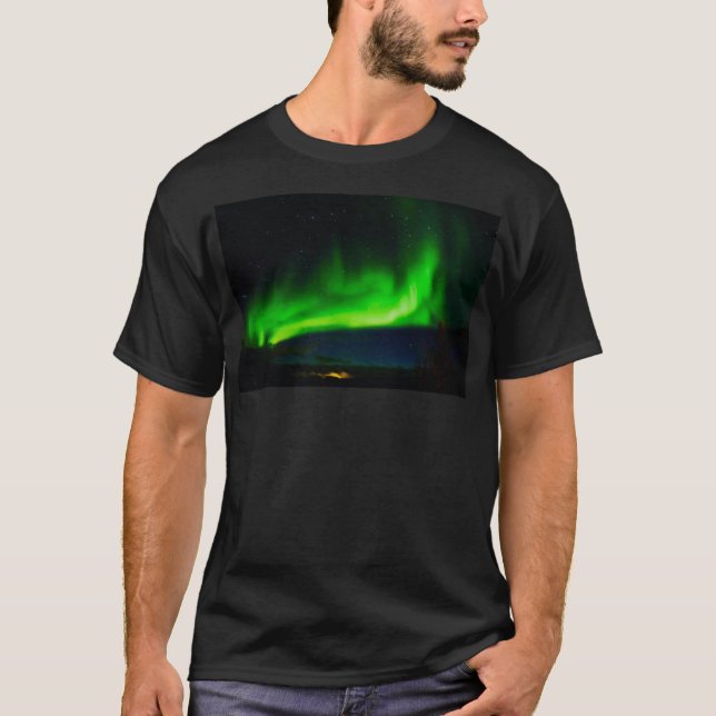 Crazy Aurora Flare, Vackert norra ljus T Shirt (Framsida)