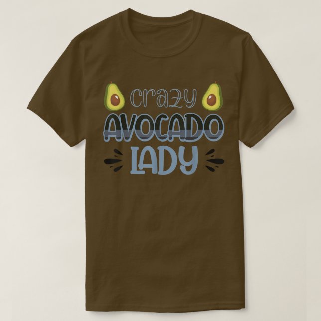 Crazy Avocado Dam228 T Shirt (Design framsida)
