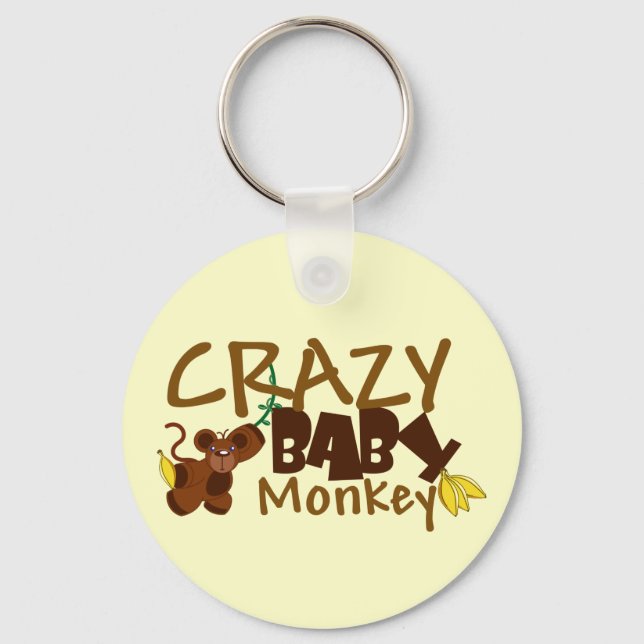Crazy Baby Monkey Nyckelring (Framsida)