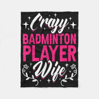 Crazy Badminton-spelarens fru Shuttle Fleecefilt