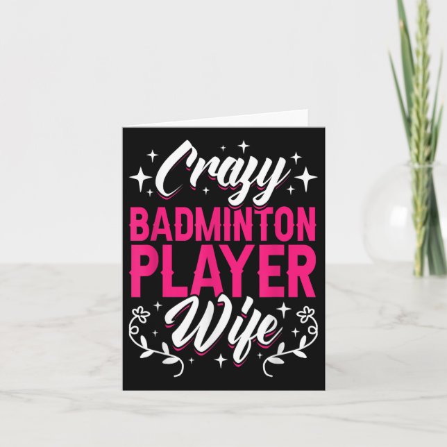 Crazy Badminton-spelarens fru Shuttle Kort (Framsida)
