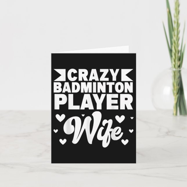Crazy Badminton-spelarens fru Shuttle Kort (Framsida)