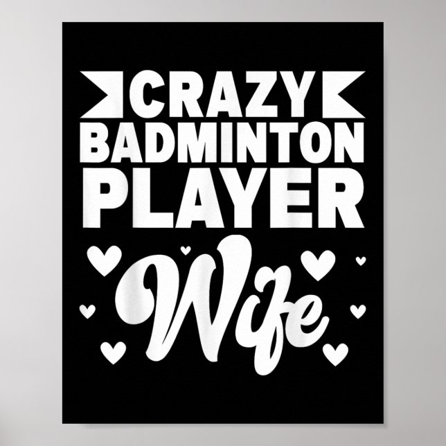 Crazy Badminton-spelarens fru Shuttle Poster (Framsidan)
