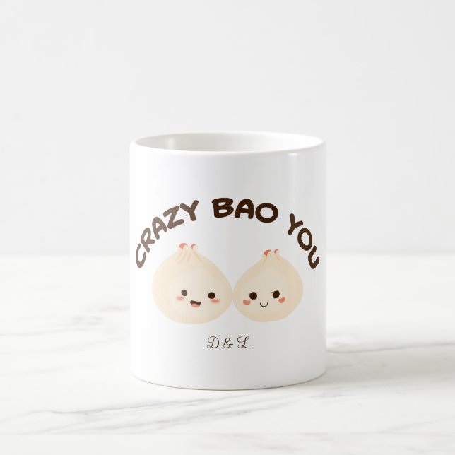 Crazy Bao du Cute Couple T-Shirt Set Kaffemugg (Center)