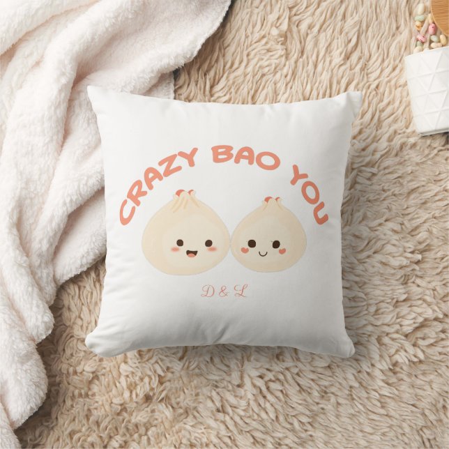 Crazy Bao You Cute lite par dekorativ kudde set (Filt)