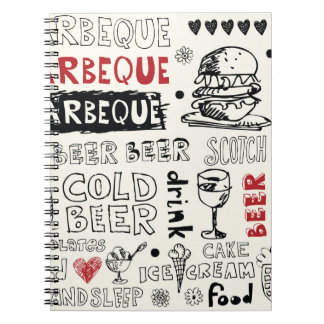 Crazy BBQ: Whimsical Doodle Art Anteckningsbok