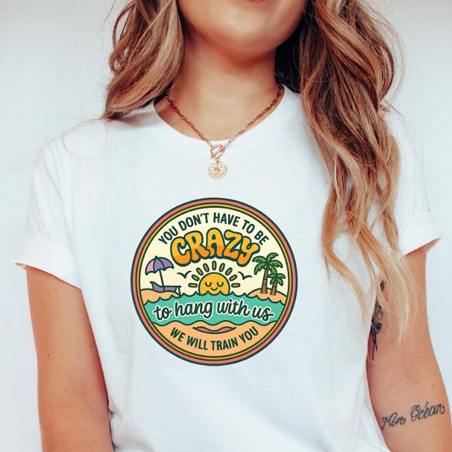 Crazy Beach Crew Retro T Shirt (Skapare uppladdad)