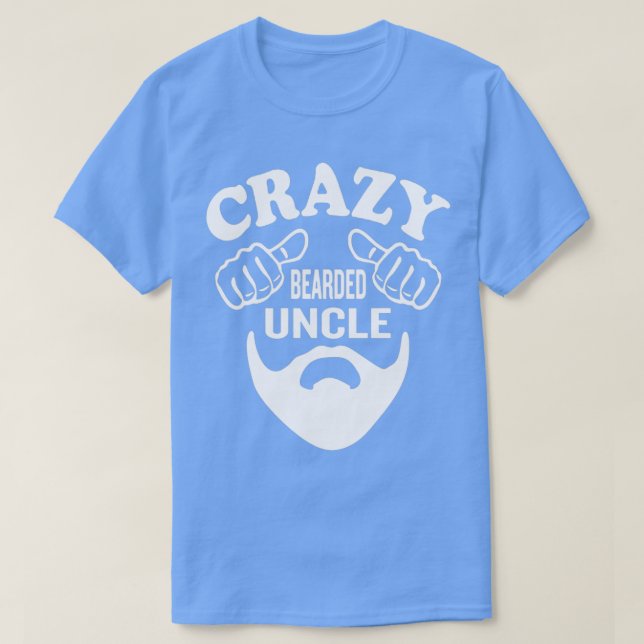 Crazy Bearded farbror 4 T Shirt (Design framsida)