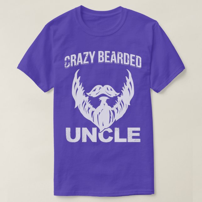 Crazy Bearded farbror farbror Beard Gift Classic T Shirt (Design framsida)
