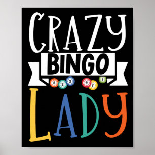 Crazy Bingo Dam Funny Lucky Gambling Poster