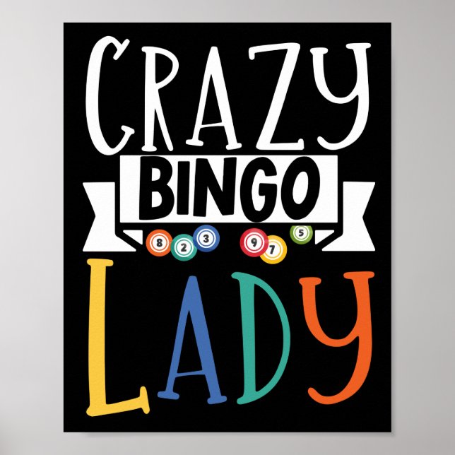 Crazy Bingo Dam Funny Lucky Gambling Poster (Framsidan)