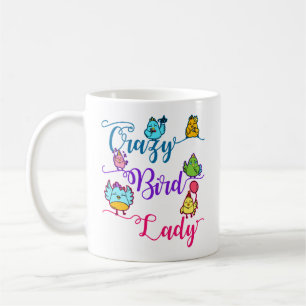Crazy Bird Dam Bird Owner Älskare Birder Kaffemugg
