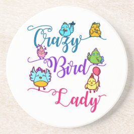 Crazy Bird Dam Bird Owner Älskare Birder Two Tone Underlägg