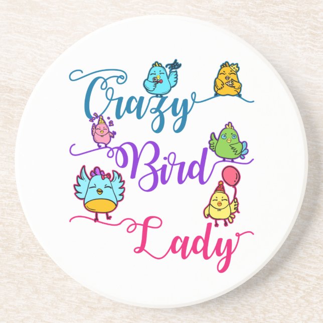 Crazy Bird Dam Bird Owner Älskare Birder Underlägg (Framsidan)