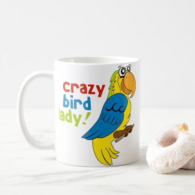 Crazy Bird Dam! Kaffemugg (Med munk)