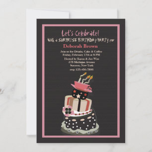 Crazy Birthday Cake-inbjudan Inbjudningar