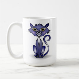 Crazy Blue Cat Classic Mugg