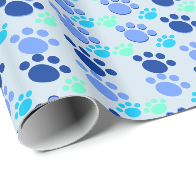 Crazy Blue Tass Wrapping Papper Presentpapper (Rullad Hörn)