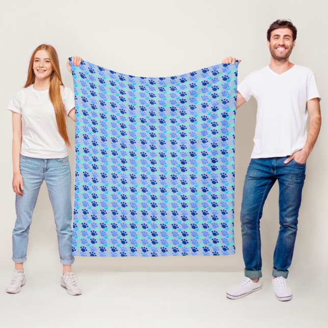 Crazy Blue Tassar Fleece Blanket (På plats)