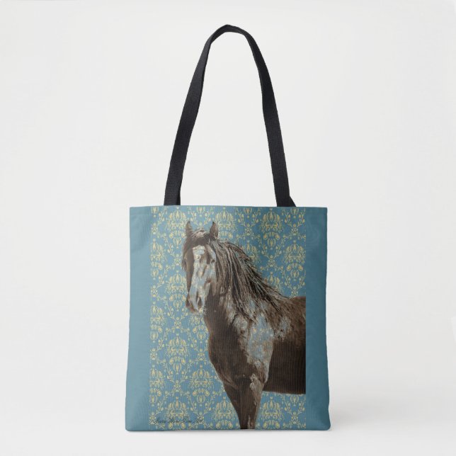 Crazy Blue Tote Bag Tygkasse (Framsida)