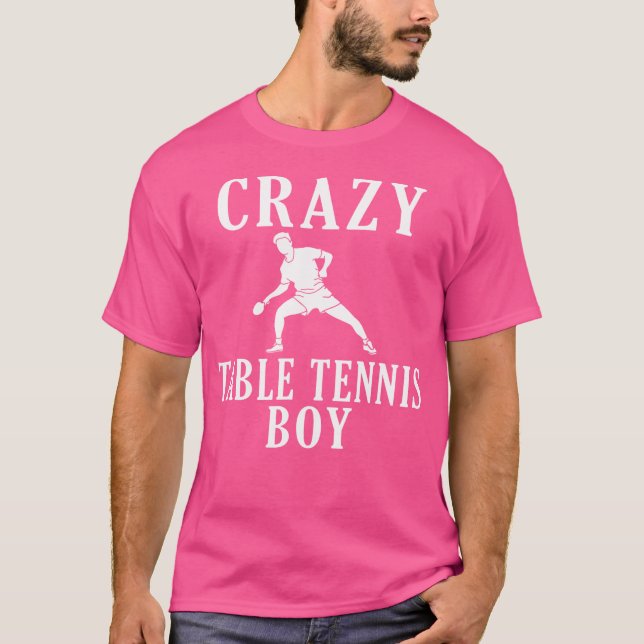 Crazy Bord Tennis Boy T Shirt (Framsida)