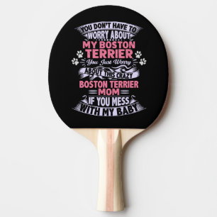 Crazy "Boston Terrier" Mamma Pingisracket