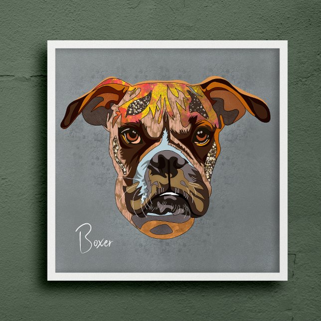 Crazy Boxer handmålad Poster (Skapare uppladdad)