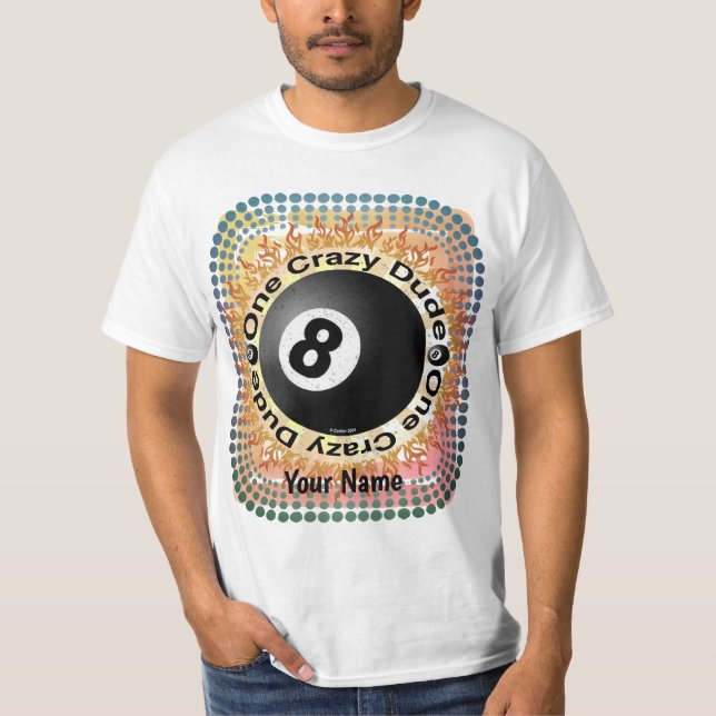 Crazy Boy Eightball T Shirt (Framsida)