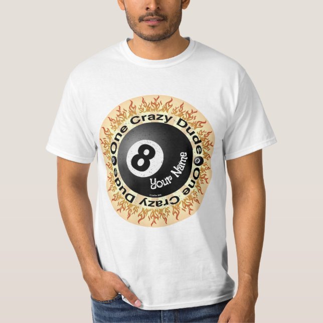 Crazy Boy Eightball T Shirt (Framsida)