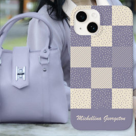 Crazy Buffalo Checka in Soft Lila och Cream