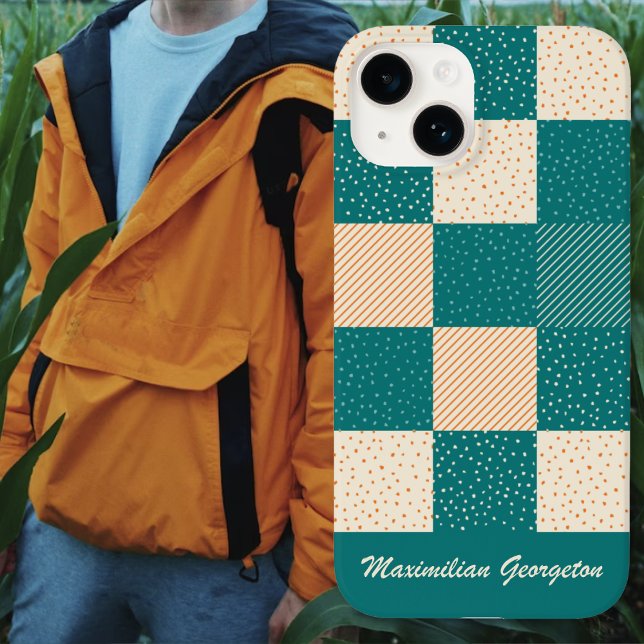 Crazy Buffalo Checka in Teal and Cream (Crazy Buffalo Check in Teal and Cream Case-Mate iPhone Case by Leapfroglisics Shop)