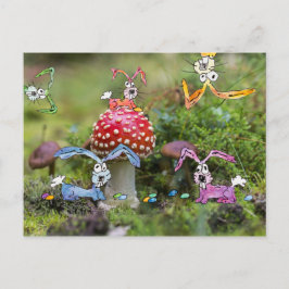 "CRAZY BUNNIES!" vykort