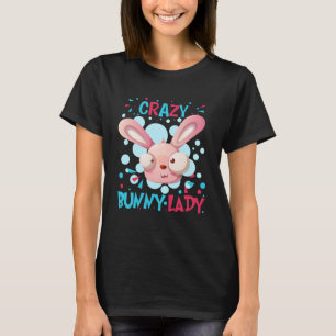 Crazy Bunny Dam Påsk Day Rodent Egg Hunt Rabbit T Shirt