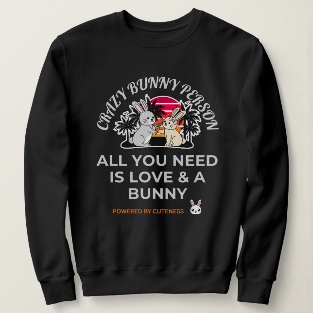 Crazy Bunny Person T Shirt (Design framsida)
