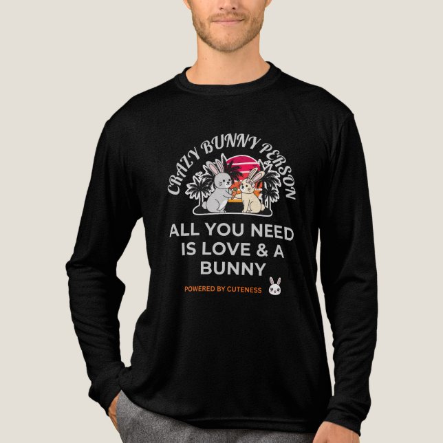 Crazy Bunny Person  T Shirt (Framsida)