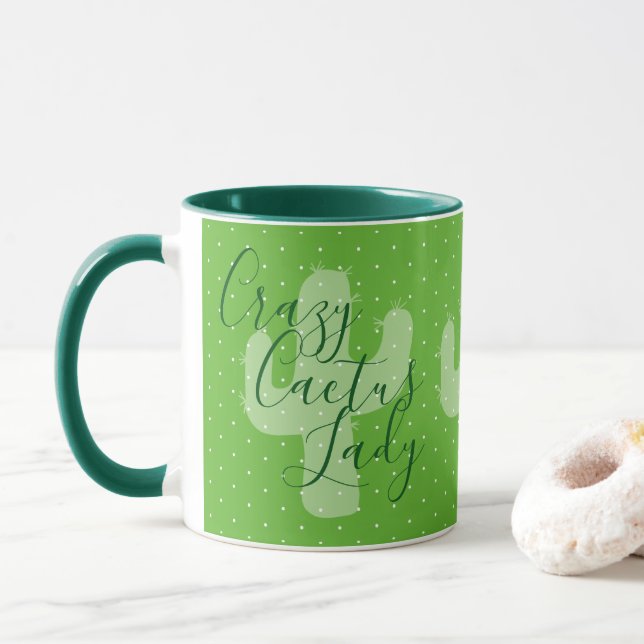 Crazy Cactus Dam Cute Cacti Mugg (Med munk)