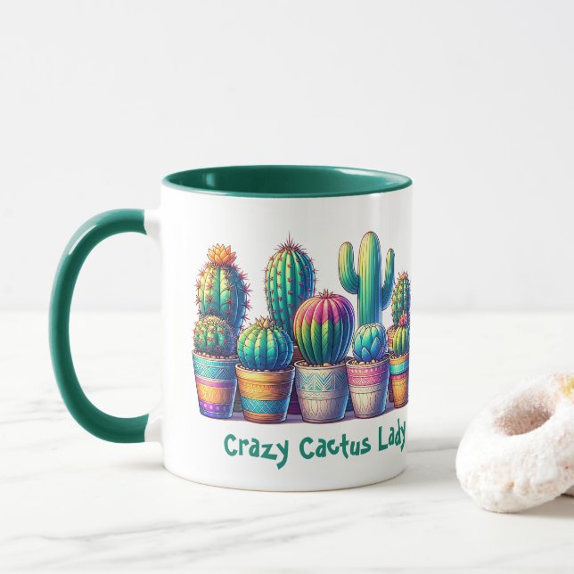 Crazy Cactus Dam Namn Mugg (Med munk)