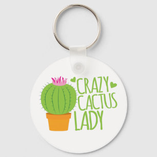 Crazy Cactus Dam Nyckelring