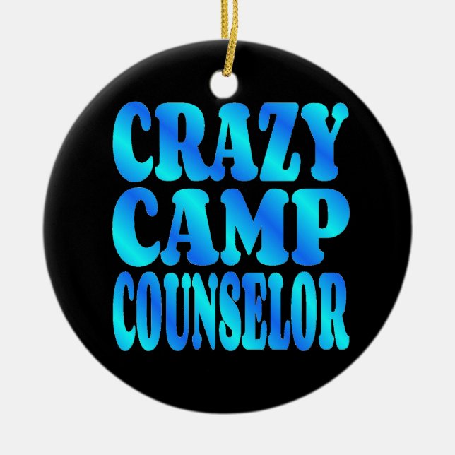 Crazy Camp Counselor Julgransprydnad Keramik (Framsidan)