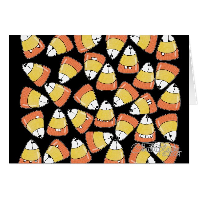 CRAZY Candy corn! Hälsningskort (Framsidan Horizontal)