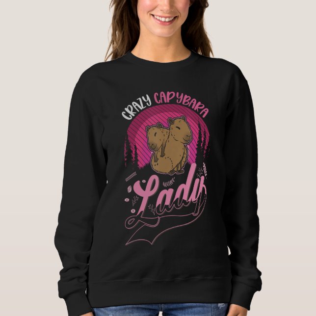 Crazy Capybara lady Capybara Girl T Shirt (Framsida)