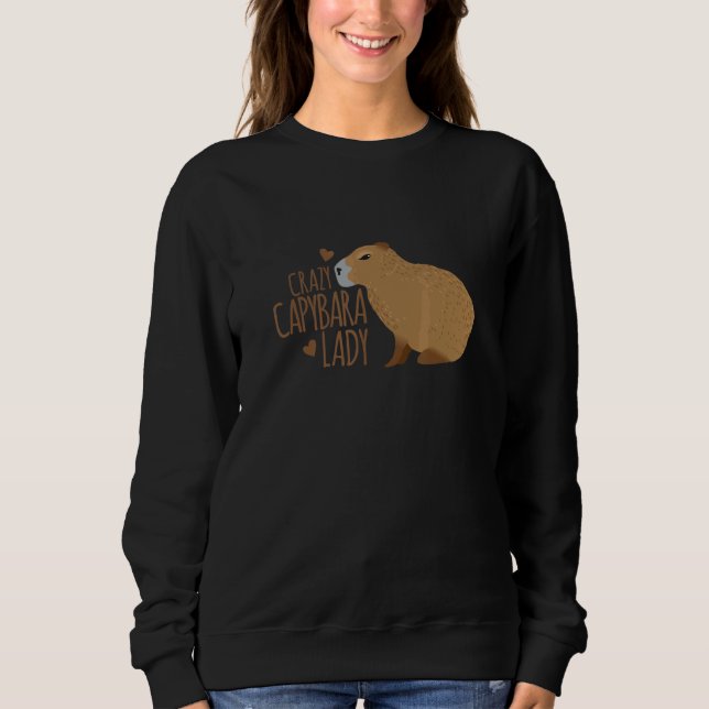 Crazy Capybara Lady Cute Capybara T Shirt (Framsida)