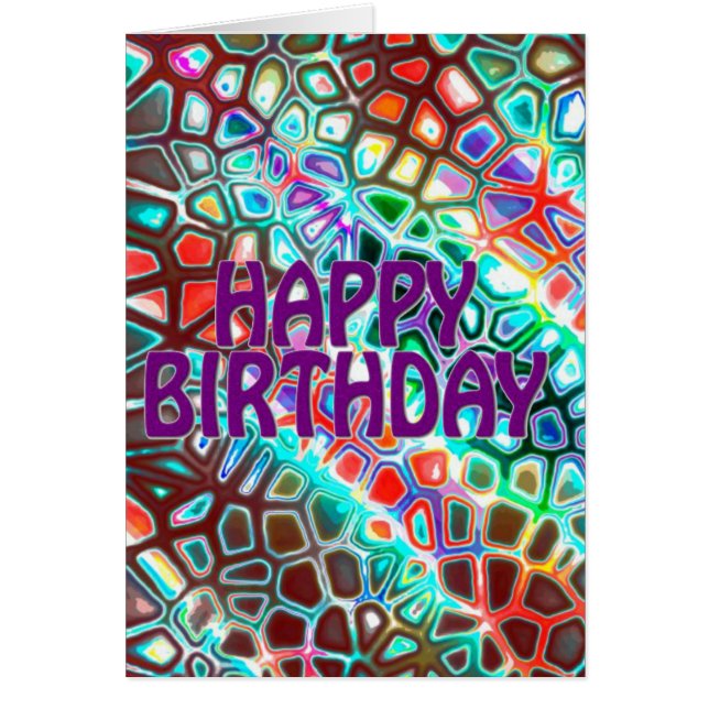 Crazy Carnival Färgad Hälsningskort (Framsidan)