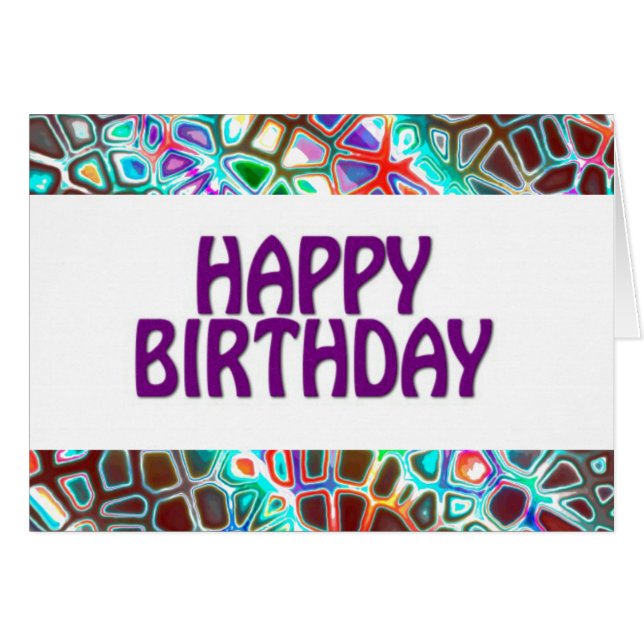 Crazy Carnival Färgad Hälsningskort (Framsidan Horizontal)